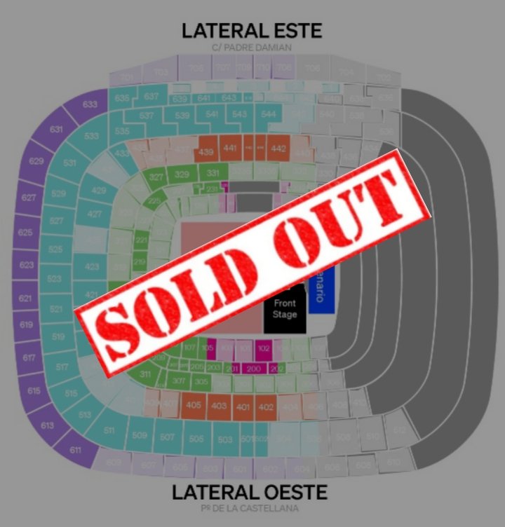 LolaData's tweet photo. 🎟 SOLD OUT BERNABEU 🎟 

• @lolaindigomusic consigue agotar más de 60,000 entradas para su concierto en el Santiago Bernabeu!!!!

La Bruja 🔮 La Niña 🎀 El Dragón🐉 https://t.co/RCrGkxwjHa
