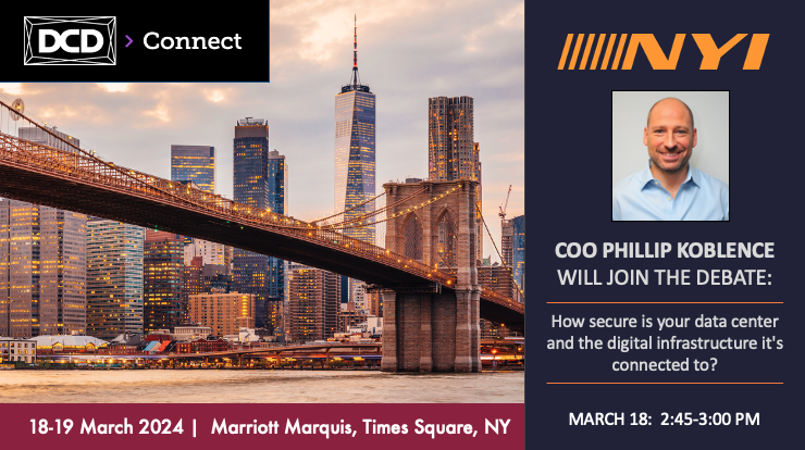 nyinternet's tweet photo. NYI COO Phillip Koblence will attend #DCDConnect in NYC and participate in a debate on evolving #cybersecurity threats. Join him at 2:45 PM on 3.18: https://t.co/sKroKEs1Hv or reach out to him on LinkedIn to arrange a meeting. #DCDConnectLive #DCDNY #interconnection https://t.co/SelsCdgqgi