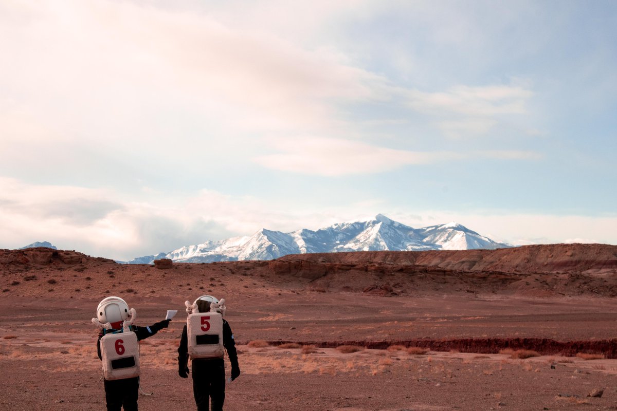 Check out this breathtaking view of the mountain range near our Mars Desert Research Station in Utah, where our crew is out for their daily EVA walkabout. #mdrs #marsanalog #analogastronauts @ISAE_officiel #stem @MDRSSupaeroCrew #science #research #utah