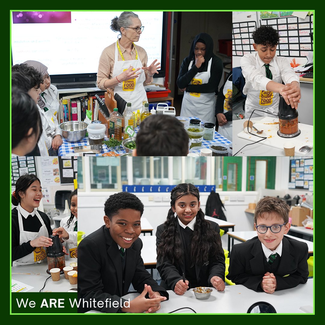 Clarion_School's tweet photo. We were lucky to have a @belazu_co and #schoolfoodmatters workshop with Year 7 this week, where they had the opportunity to develop their own sauce or paste! Congrats to L'Marian, Stella and Tudor, who were voted as having the best sauce by their peers and @MrsJamesKitchen https://t.co/ZdYOQ1dpdd