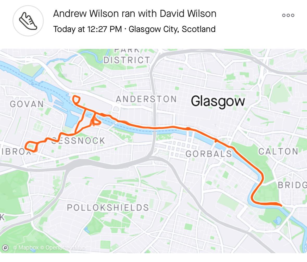 A quick 10 mile run to check out Ibrox before I attend the <a href="/RangersFC/">Rangers Football Club</a> vs Benfica second leg. No let up for the Belfast marathon training prep for <a href="/RuralSupport/">Rural Support</a>. Donation link found below, all donations for a great cause.

justgiving.com/page/david-wil… 

 #RangersFamily #MonTheGers