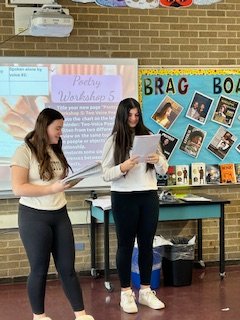 WVMSDragons's tweet photo. 7B Students had fun writing and performing two voice poems #communityofwriters #powerofthepen #multipleperspectives #WVMS #LMSD https://t.co/V2Rsgu29xm