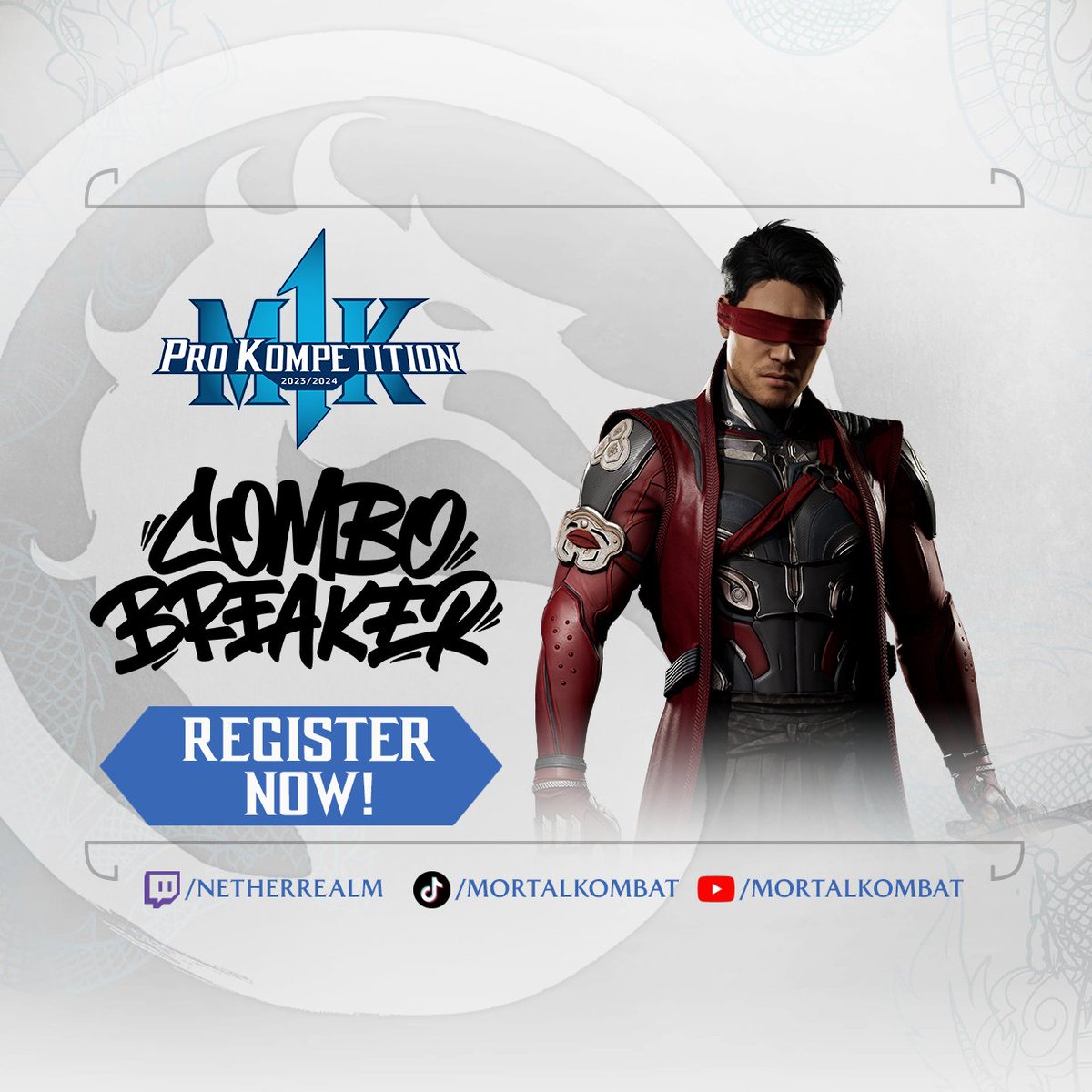 The Road to Mortal Kombat 1 Pro Kompetition's Final Kombat ends at CB2024! With a $10,000 pot bonus from @NRSEsports, this one will be a bloodbath. Register today at start.gg/combobreaker and claim the Global Leaderboard Points you need to earn your trip to Final Kombat!