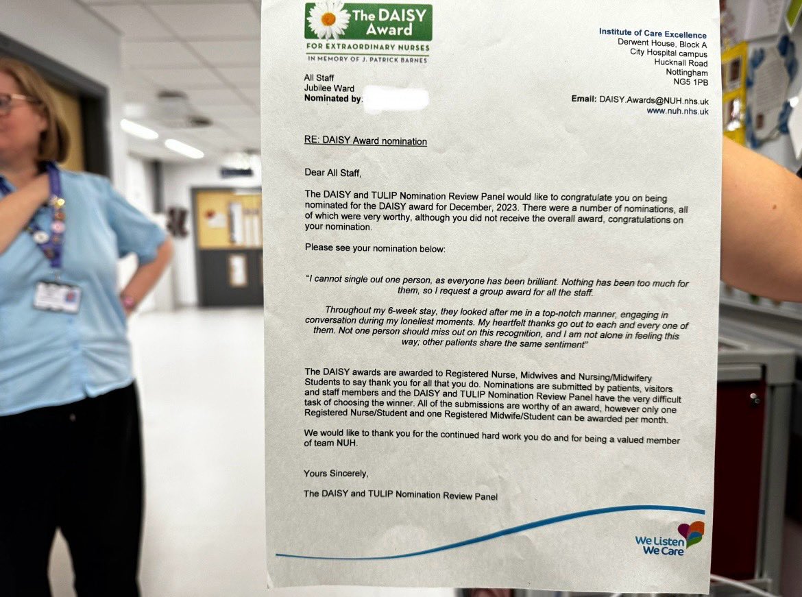 Congratulations to Loi, Maria, Rachel and all of the Jubilee staff for being nominated for Daisy and Tulip awards 🌼🌷so wonderful to see our staff receiving the recognition they deserve, well done all 💐💐💐