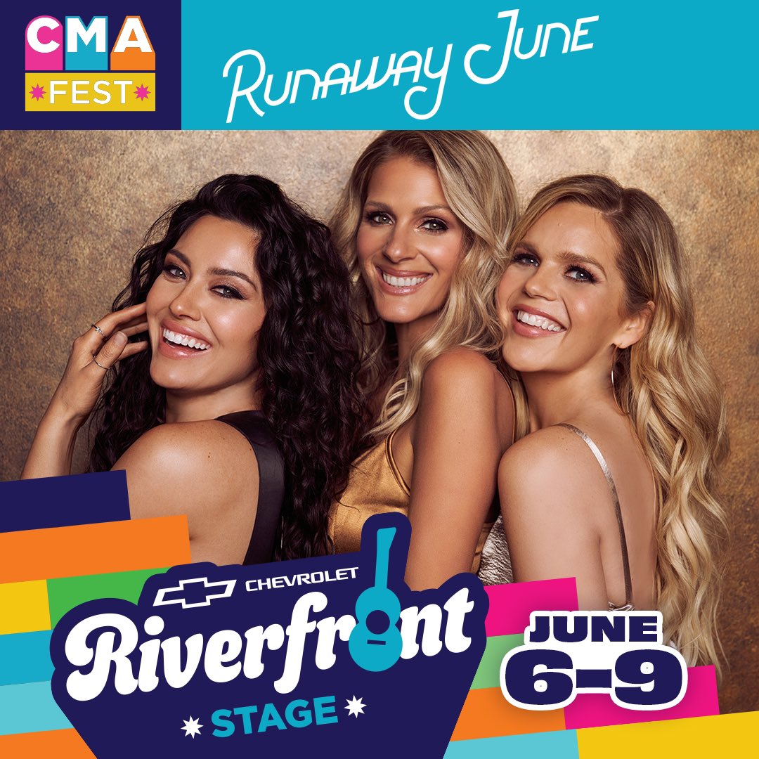 Catch y’all at the riverfront 🤩 come see us at @CountryMusic’s #CMAfest on the FREE Chevy Riverfront Stage in support of the @cmafoundation & music education! Upgrade to Riverside Retreat for early admission & more: CMAfest.com/tickets!