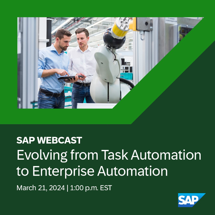 GrationD's tweet photo. Ready to advance your automation journey? 🤔 Learn about integrating everything, improving continuously, and automating completely. Register now: https://t.co/bqzUhtqoT4

#automation #enterpriseautomation #integration @SAPSignavio @sapbtp https://t.co/AVUXRVL6U3