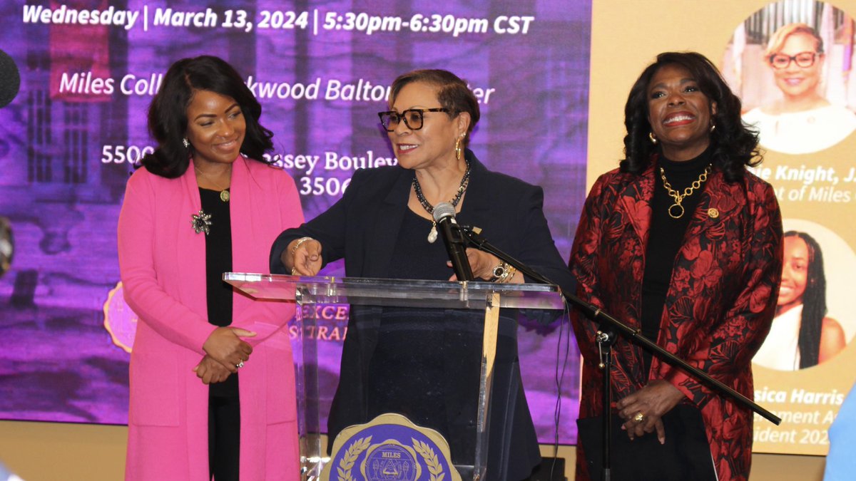 I want to extend my thanks to the entire @MilesCollege community for welcoming me and @RepJasmine! Our #WomensHistoryMonth Fireside Chat was an opportunity to discuss the importance of women in leadership!