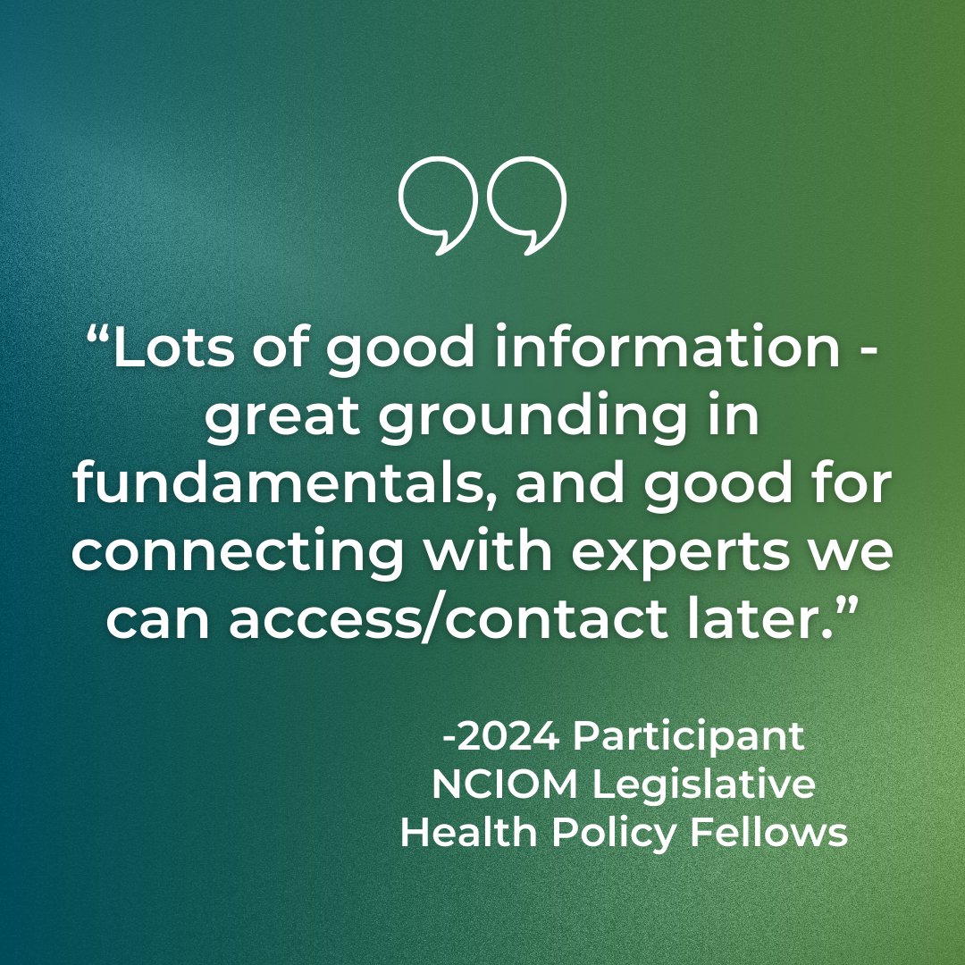 22 members of the North Carolina General Assembly - from both sides of the aisle in both chambers - came together earlier this year to learn about and explore improvements to #healthpolicy in our state. Read more: nciom.org/nciom-recogniz… #ncga #ncpol