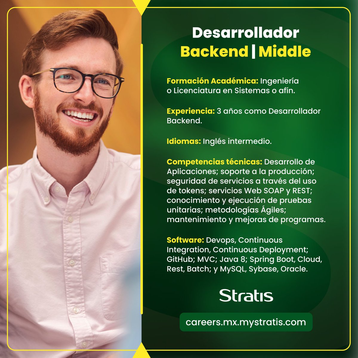 mystratis's tweet photo. Conoce más detalles sobre las vacantes que tenemos disponibles ingresando en: https://t.co/aznIrGXm9Q
#OportunidadLaboral #empleodisponible #vacantedisponible #empleoMexico #vacantesmexico #vacantesCDMX #areatecnologica #tecnologia #hiring https://t.co/rPYxCqI7tp