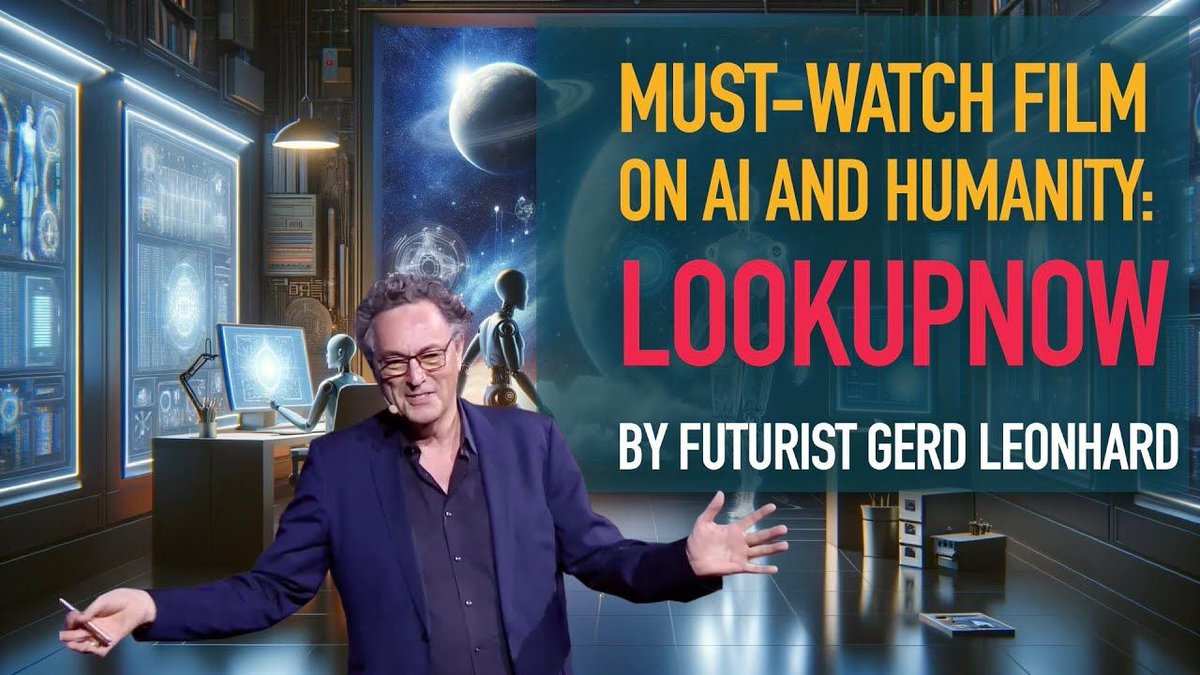 gleonhard's tweet photo. My Film #lookupnow is now available in 5 dubbed versions: DE ES PT Catalan and Chinese! With the help of the fabulous @rask_ai: Futurist Gerd Leonhard's Riveting New Film on Artificial Intelligence: Future of Humanity https://t.co/v0hXZQsn3u https://t.co/ABknCP4dDA