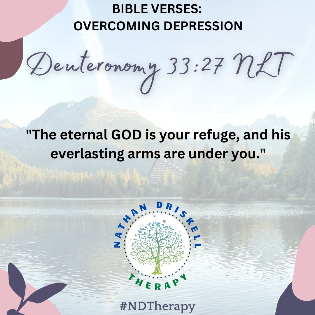 NathanDriskell's tweet photo. 🙏Let God's everlasting arms carry you through life's trials and tribulations. Trust in His unwavering strength and find comfort in His unchanging love. - Deuteronomy 33:27, NLT. ✝️
https://t.co/j9CxhqvDd8
Follow ➡️#ndtherapy for more great content!
#Bible #healing #God https://t.co/iAyqG20363