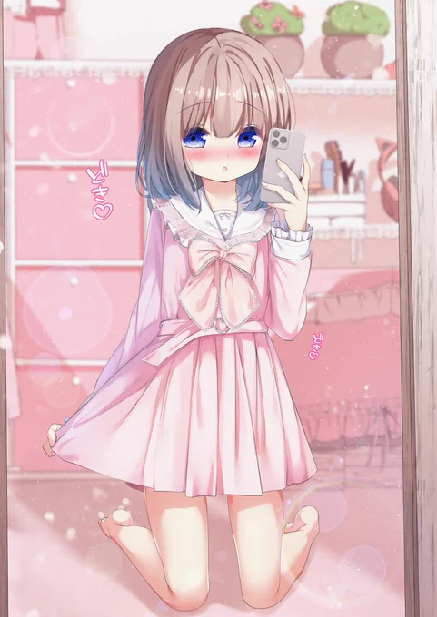 かわいいお洋服きて自撮りしちゃう男の娘 