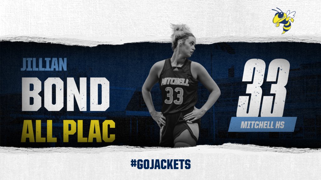 Congratulations to Mitchell High School senior basketball player Jillian Bond for being honored as All-Conference. #GoJackets #PLAC