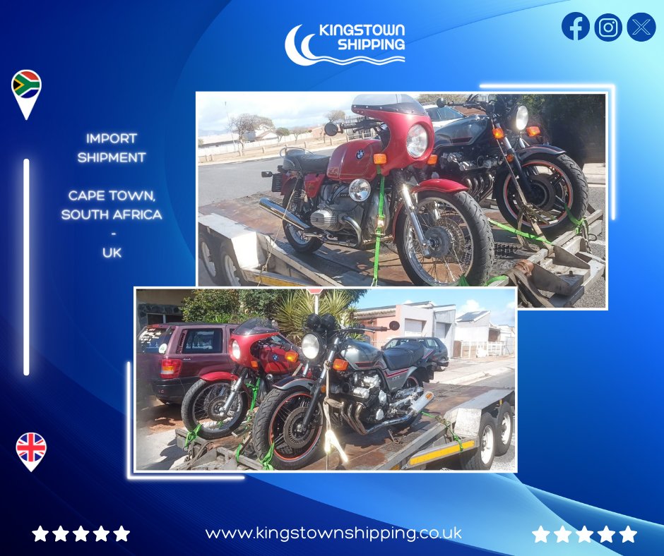 kingstownship's tweet photo. 📷📷Check out these two fantastic classic motorbikes.
1981 Honda CBX and 1977 BMW R75 Motorbikes Collected from Cape Town, South Africa  - shipping through to the UK via shared container
📷📷South Africa to the UK📷
Kingstown Shipping - Est 📷📷📷📷
#KingstownShipping https://t.co/Fp1C9z0igq