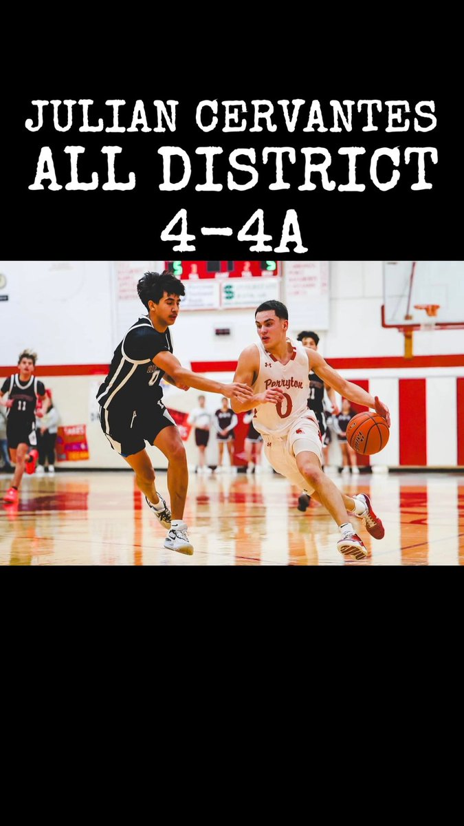 Huge congratulations to <a href="/Juju_E_C/">Julian Cervantes</a> on a fantastic basketball season All District team in the toughest 4A District in the state

Having a leader on the court like Julian makes life as a coach way easier! A  very well deserved honor!