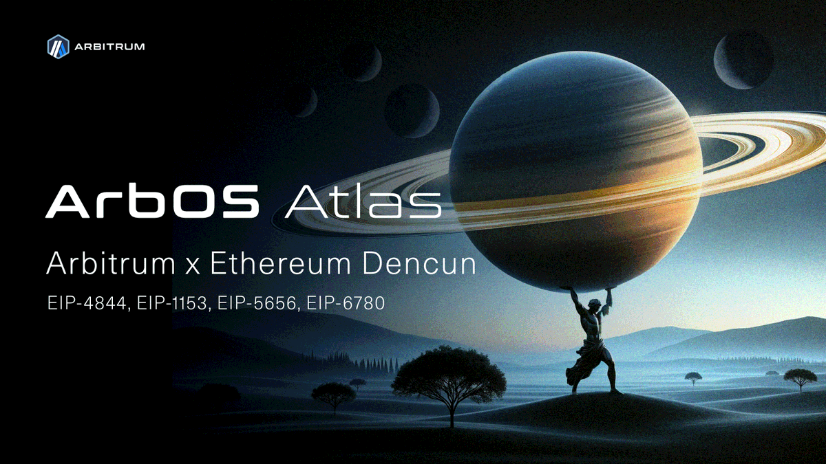 The blobs have landed on Arbitrum! 💙

🐡 ArbOS 20 "Atlas" is now live, blobs are in effect, reducing data posting costs.

⛽ Additional execution gas fee reductions for Arbitrum One will go live on March 18.

More details below 👇
offchain.medium.com/da106378326b