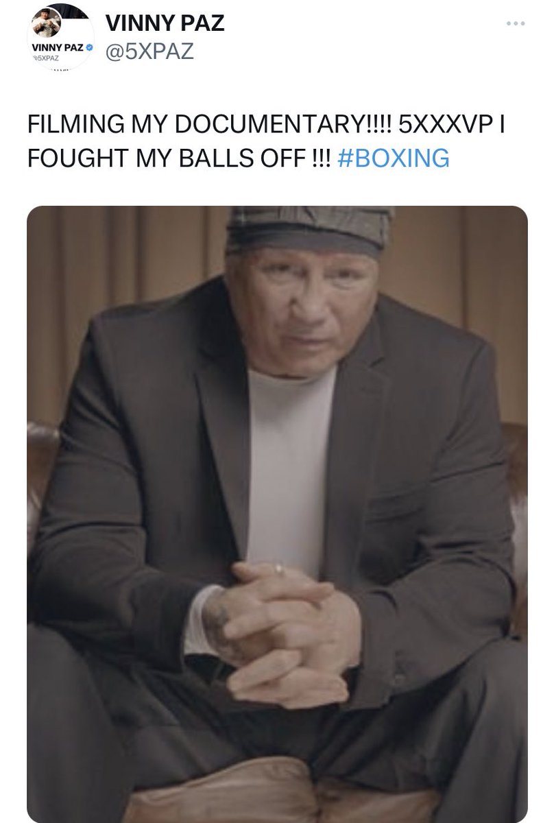 I bled for it lol ,,, #ZPR and yes he is @5XPAZ #Documentary wait to see who shows up #Boxing #Legends #ComebackKid blessed to have the best team #UFC and executive producer #DanaWhite ❤️🥊🥊 he fought his heart out ! #TrueStory