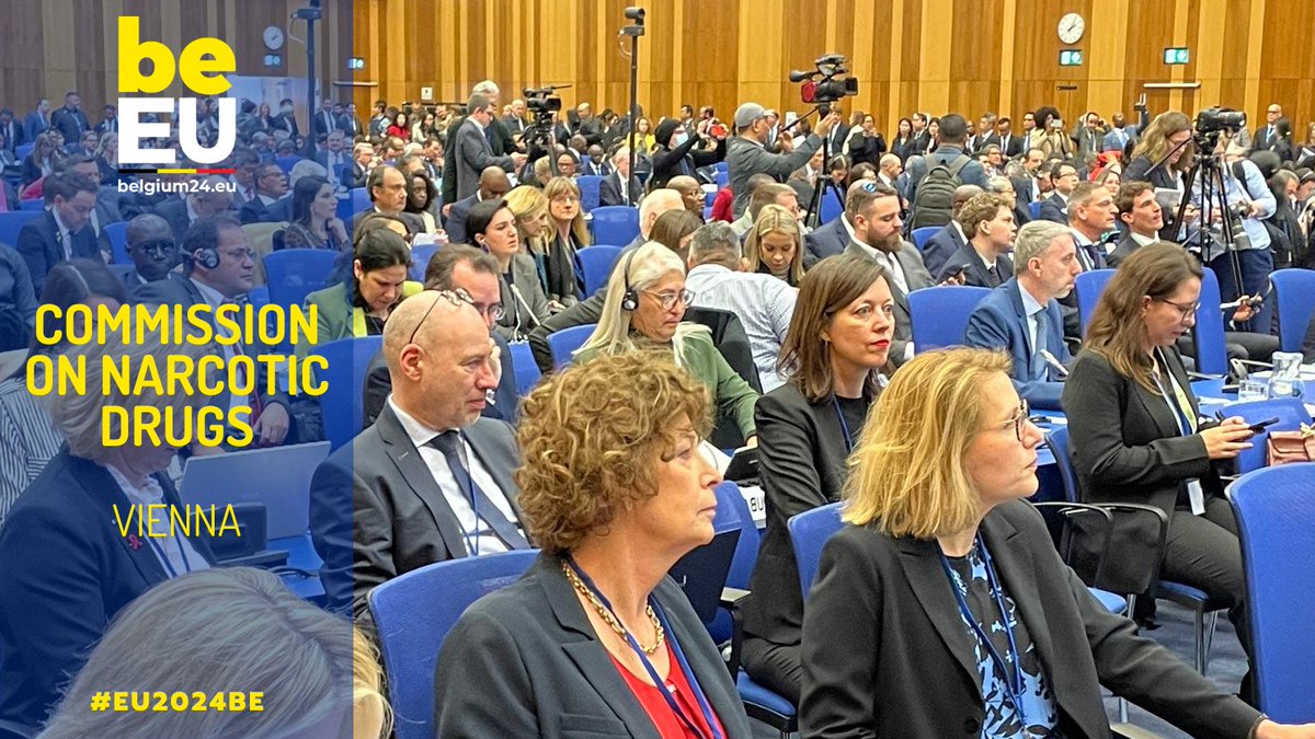 🇺🇳 La délégation belge comprenant la commissaire nationale aux drogues <a href="/IneWymersch/">Ine Van Wymersch</a> est arrivée à Vienne pour représenter notre pays à la #CND67 pour le #Midterm 2024.