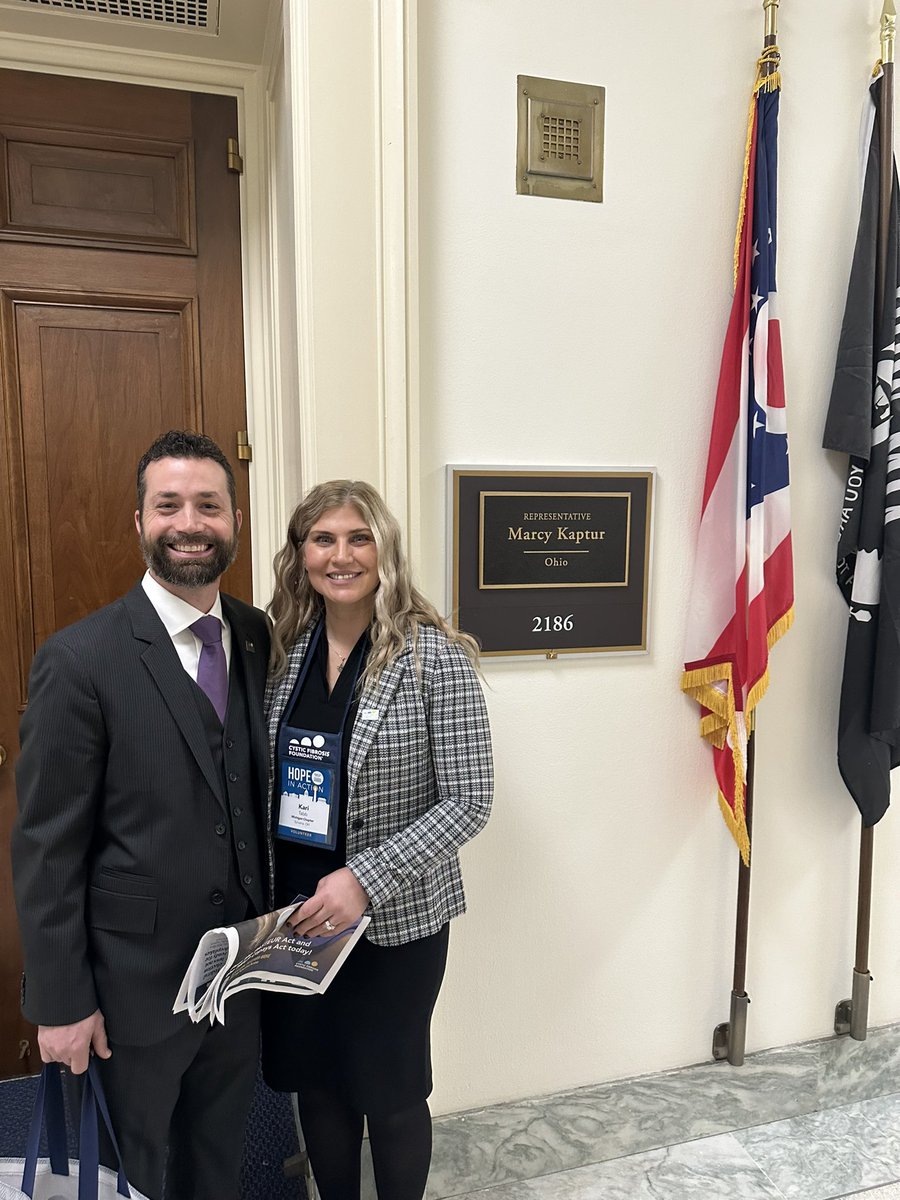 Thank you <a href="/RepMarcyKaptur/">Rep. Marcy Kaptur</a> for your ongoing support to the #CysticFibrosis community! We appreciated meeting with your staff on PASTEUR #cfadvocacy