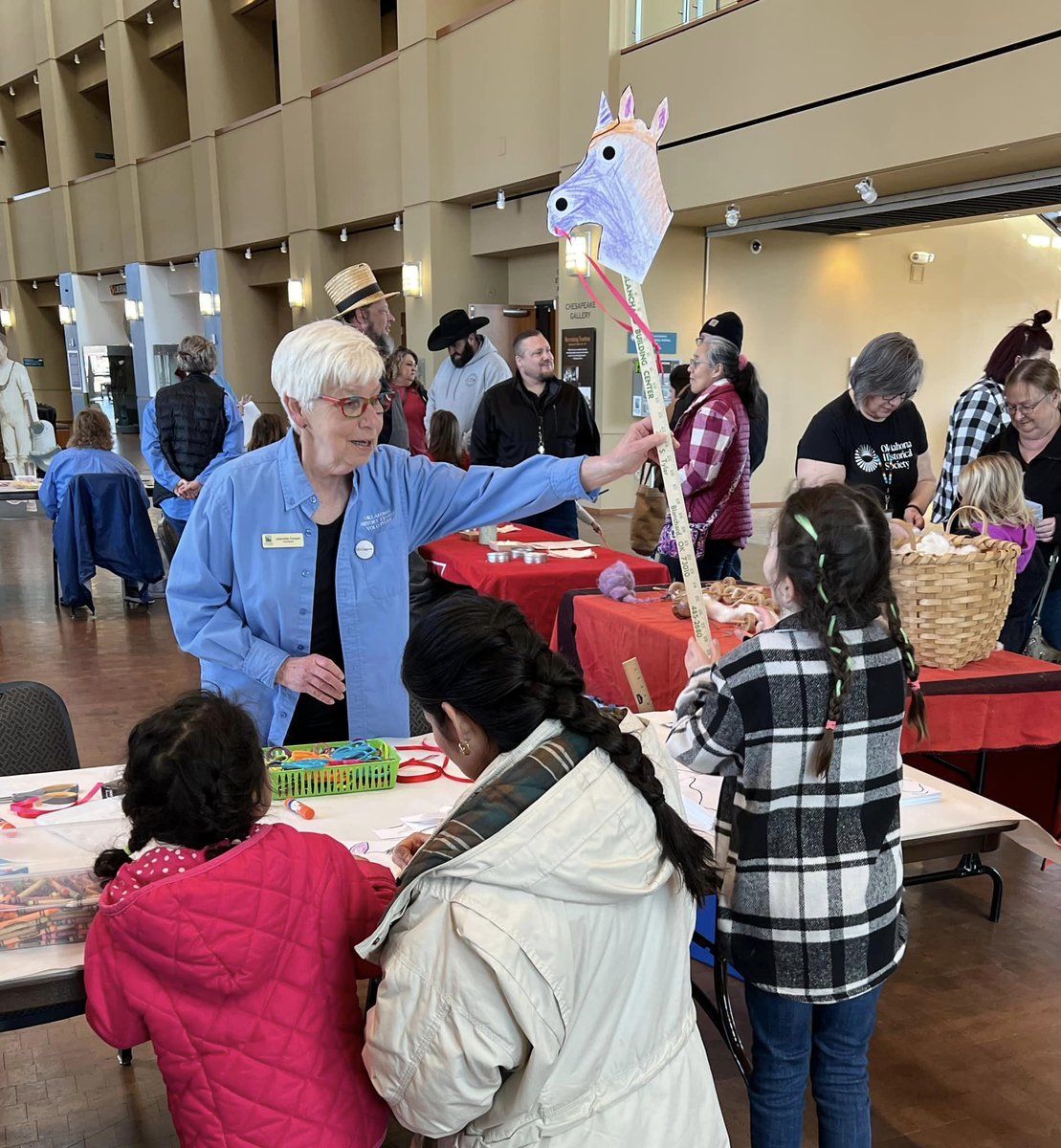 okhistory's tweet photo. Looking for something fun to do this weekend? Stop by the Oklahoma History Center for our Farm-to-Table Festival 🌽  It’s a FREE, family-friendly event w/ lots of hands-on activities!
📆 Saturday, March 16
⏰ 10am to 3pm

(OHS staff photos) #TravelOK #ExploreOHS https://t.co/w01MQtMGH8