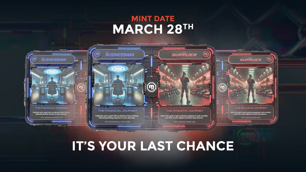 Our main event is approaching, and we want YOU to attend and fight with us! 🥊

Introducing first, our mint details:📣

Date: 28th March
Supply: 333
Price: FREE

Depending on your choices(burn👀?), shortly after minting, you can expect various utilities, such as monthly token