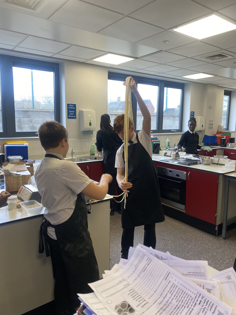 Miss_Taylor25's tweet photo. I'm sorry but year 8 were absolute pasta connoisseurs today! They made some fabulous pasta from scratch in DT and it looked incredible. Watch out Gordon Ramsey! The next generation of top chefs are here #amazingnusa @OfficialNUSA https://t.co/6QZHlfs7Qr