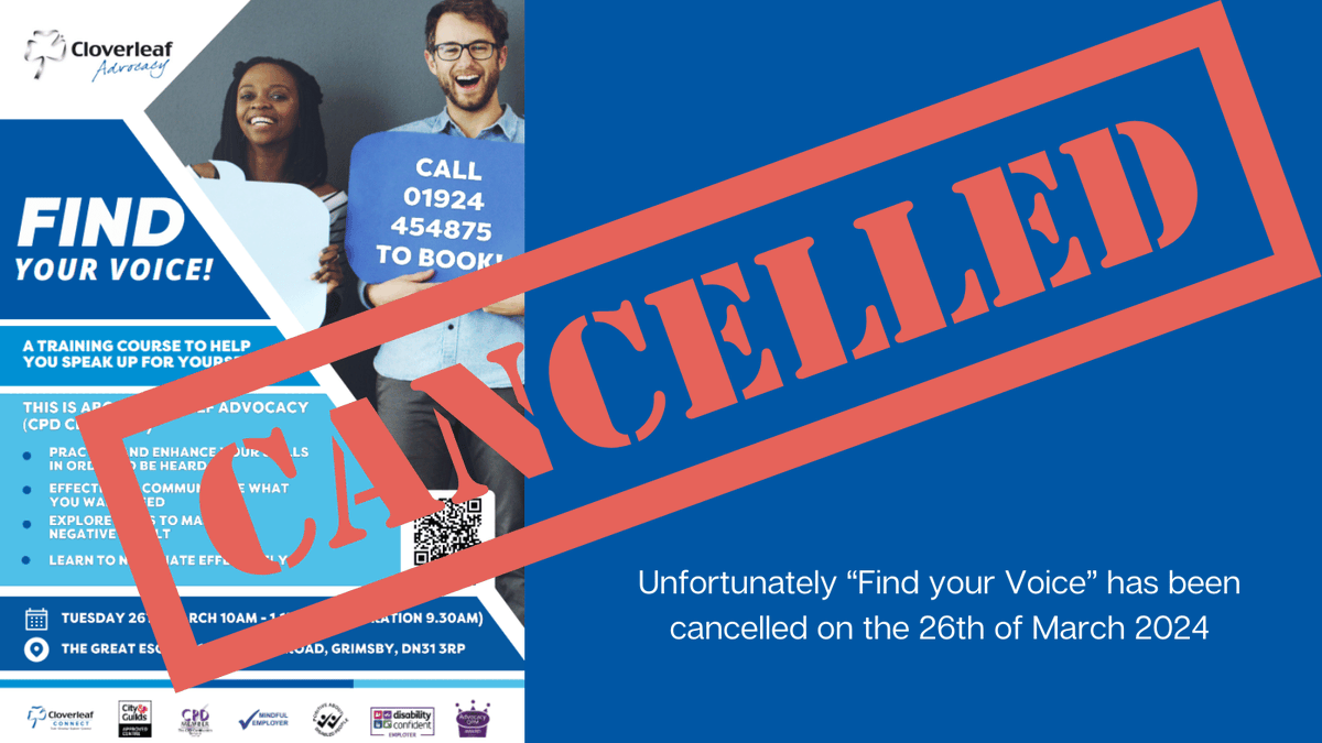 Unfortunately, we have had to cancel Find your Voice on the 26th of March. We apologise for any inconvenience caused. #kirkleesthinkscarers #unpaidcarers