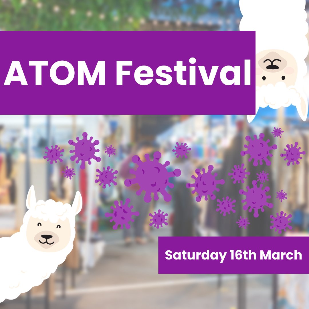 Our llamas vs viruses stand is heading to @ATOMSciFest this weekend in Abingdon Town Centre. Join us on Saturday 16th March from 10am-3pm to learn about how llamas have been helping researchers to fight viruses.