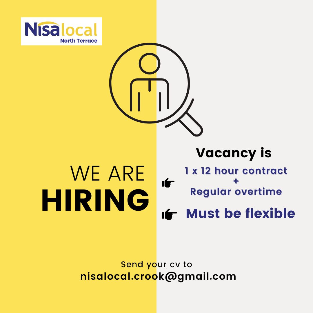 🧐 Vacancy is for
1 x 12 hour contract + regular overtime
👉 Must be flexible
email cv to
nisalocal.crook@gmail.com
#jobvacancy #nisalocally #nisalocal #uk #jisp