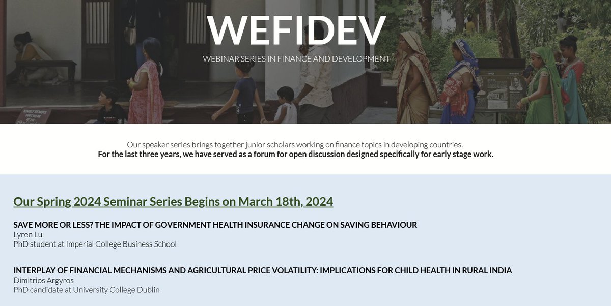 Exciting times for the #WEFIDEV network in #Finance & #Development! Great website, new season of webinars from Monday 18th + our 3rd #WEFIDEV in-person conference at @Unibocconi @sdabocconi next month! Link to the webinars ⬇️ & conference program out soon. Interested? DM us