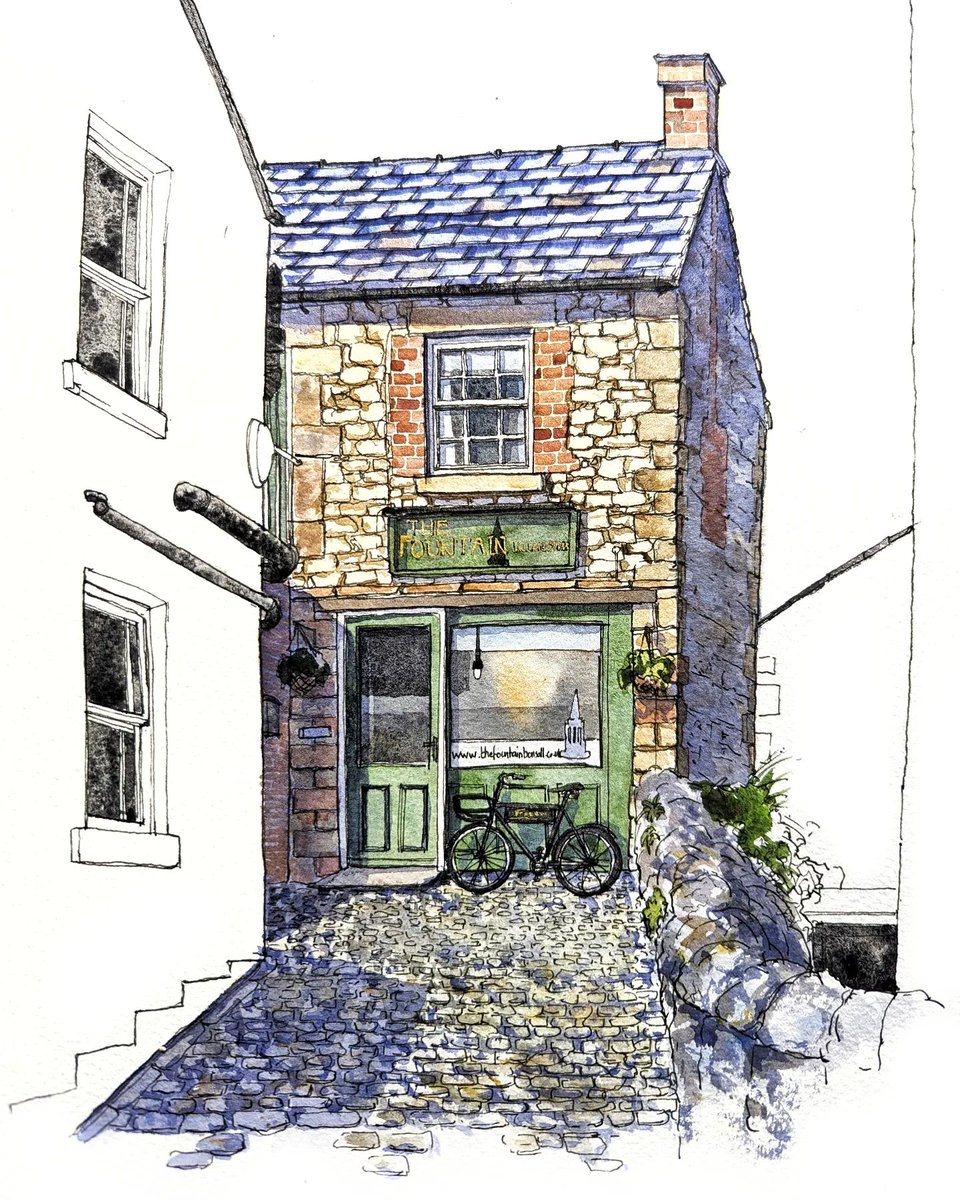 Sometimes Sarah Paints -  see Sarah @bonsallartstrail2024
#urbansketching #urbansketchers #penandwatercolour #penandwatercolor #inkandwatercolor #inkandwatercolour #bonsall #illustration #watercolourpainting #archisketchers #saunderswaterford #derbyshire #danielsmithwatercolors