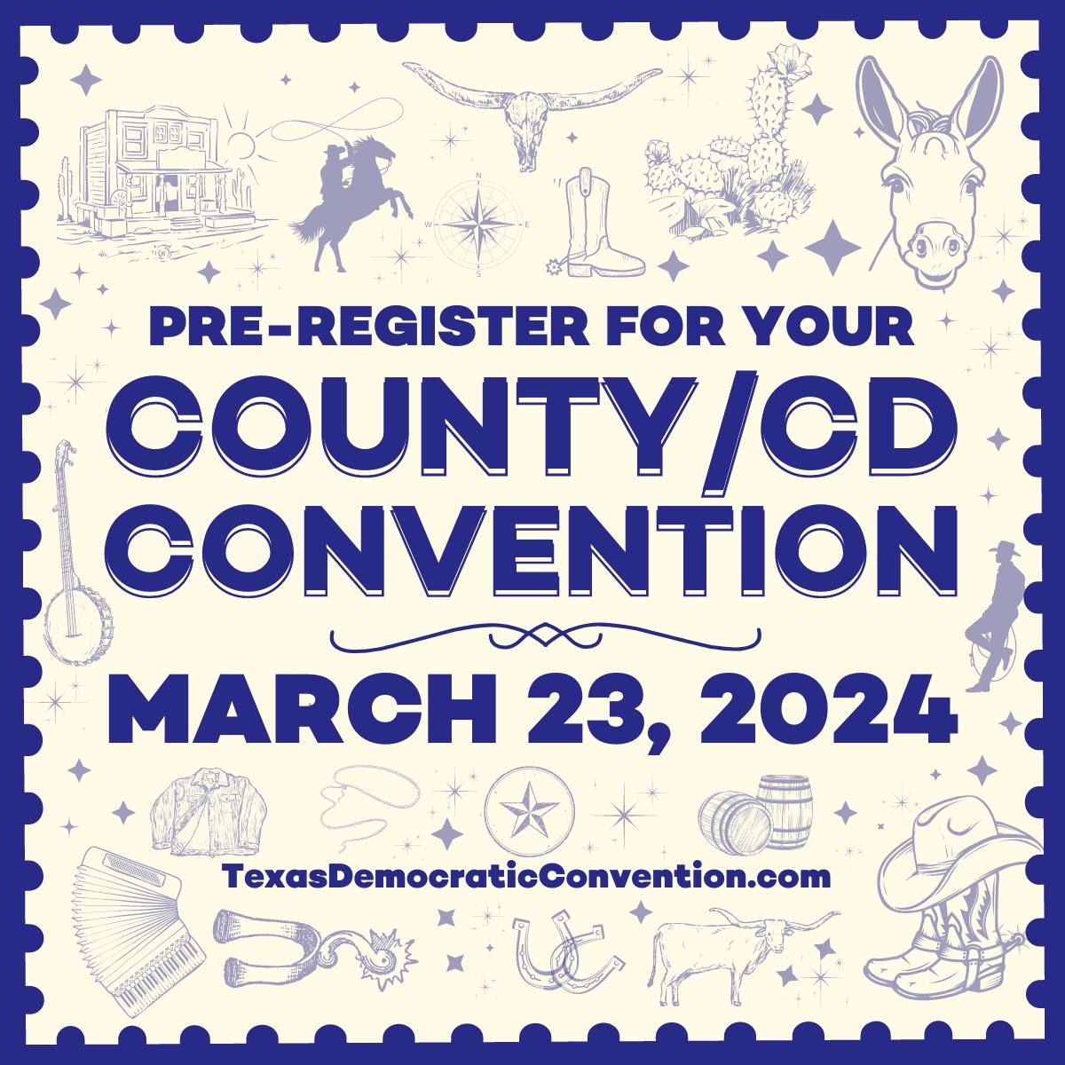 If you’re interested in attending your Congressional District Convention, please pre-register here (txdem.co/Convention-Pre…) .