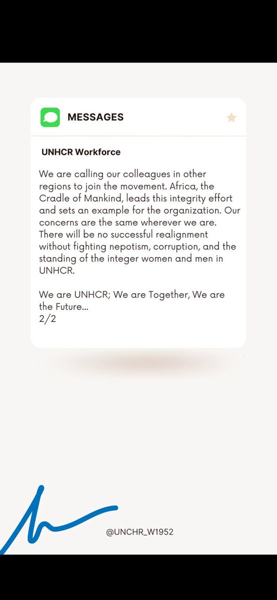 United Nations High Commissioner of Refugees (UNHCR) Chief is facing serious allegations of corruption and nepotism. Staff sent an open letter to Chief Mr. F. Grandi  revealing serious concerns that should be investigated.