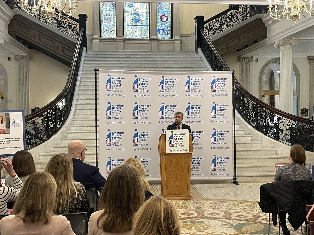 Dr. Constantine from @DanaFarber speaks on the importance of #biomarkertesting. Thank you for joining us today! #MACancerLobbyDay