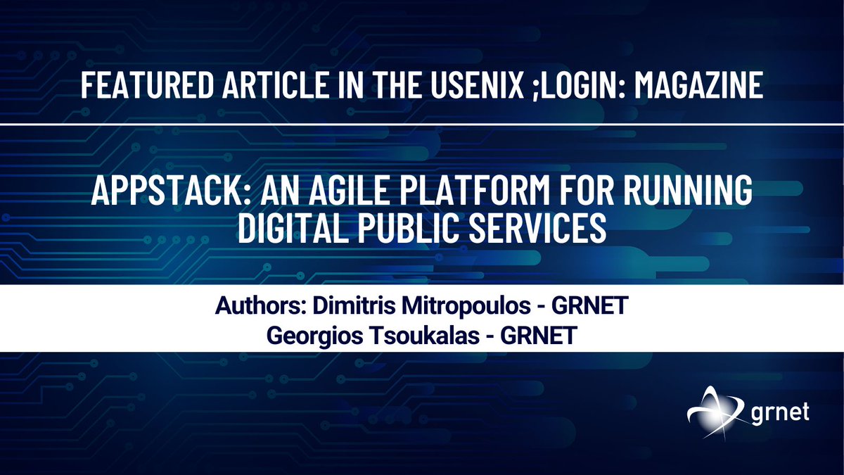 GRNET (@grnet_gr) on Twitter photo In an article published <a href="/usenix/">USENIX Association</a> ;login: D. Mitropoulos (<a href="/d1m1tr0/">Dimitris Mitropoulos</a>) & G. Tsoukalas describe #GRNET’s agile platform for running #govgr services. The platform is powered by our SRE team with the support from other teams.
Full Article here 👉 bit.ly/3TfnuC4
#usenix In an article published <a href="/usenix/">USENIX Association</a> ;login: D. Mitropoulos (<a href="/d1m1tr0/">Dimitris Mitropoulos</a>) & G. Tsoukalas describe #GRNET’s agile platform for running #govgr services. The platform is powered by our SRE team with the support from other teams.
Full Article here 👉 bit.ly/3TfnuC4
#usenix
