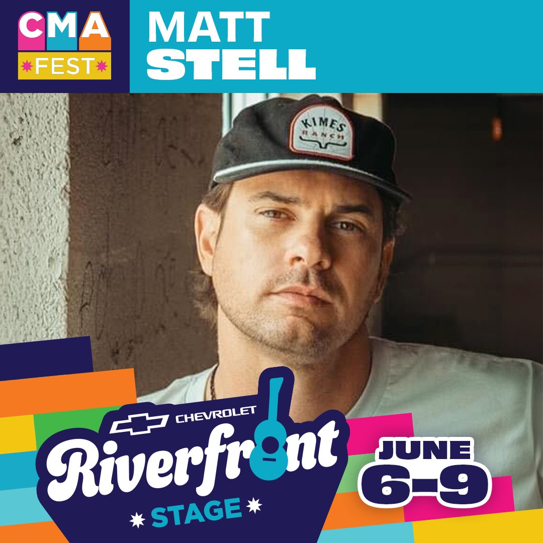 JUST ANNOUNCED! I’m stoked to tell y’all I’m playing at #CMAfest on the Chevy Riverfront Stage in support of the @CMAFoundation & music education. Upgrade to Riverside Retreat for early admission & more: CMAfest.com/tickets