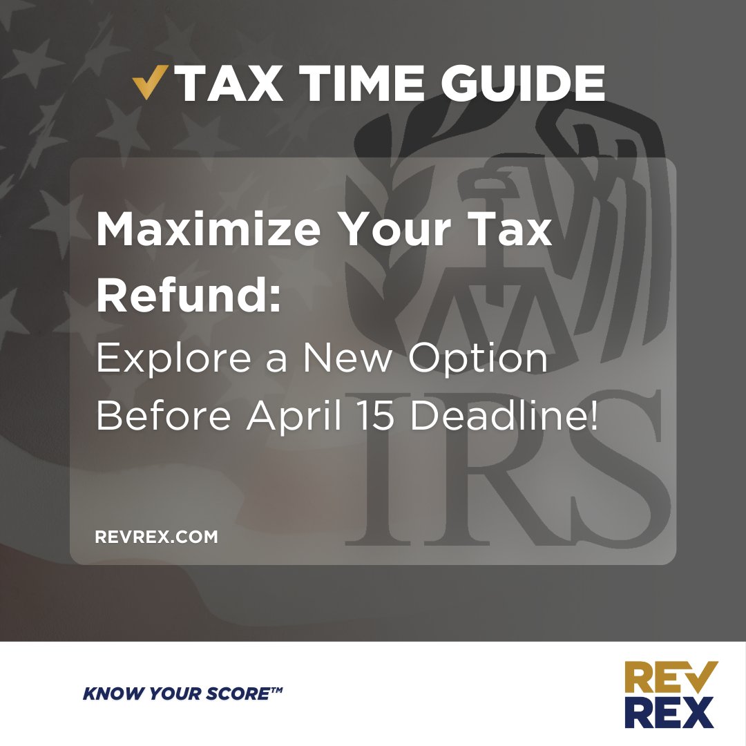 revrexscore's tweet image. Tax Tip Thursday!!!
Don't miss out on maximizing your tax refund! File your taxes before Monday, April 15th to get the most out of your return. 
 #taxrefund #maximumreturn #financialtips #TaxTips #TaxSeason #Taxes #Accountants #BusinessOwner #REVREX