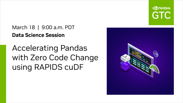 Join us at #GTC24 to learn how to harness 10-100x faster performance for Pandas without code changes by using @RAPIDSai #cuDF. Register today > nvda.ws/48AP3uX