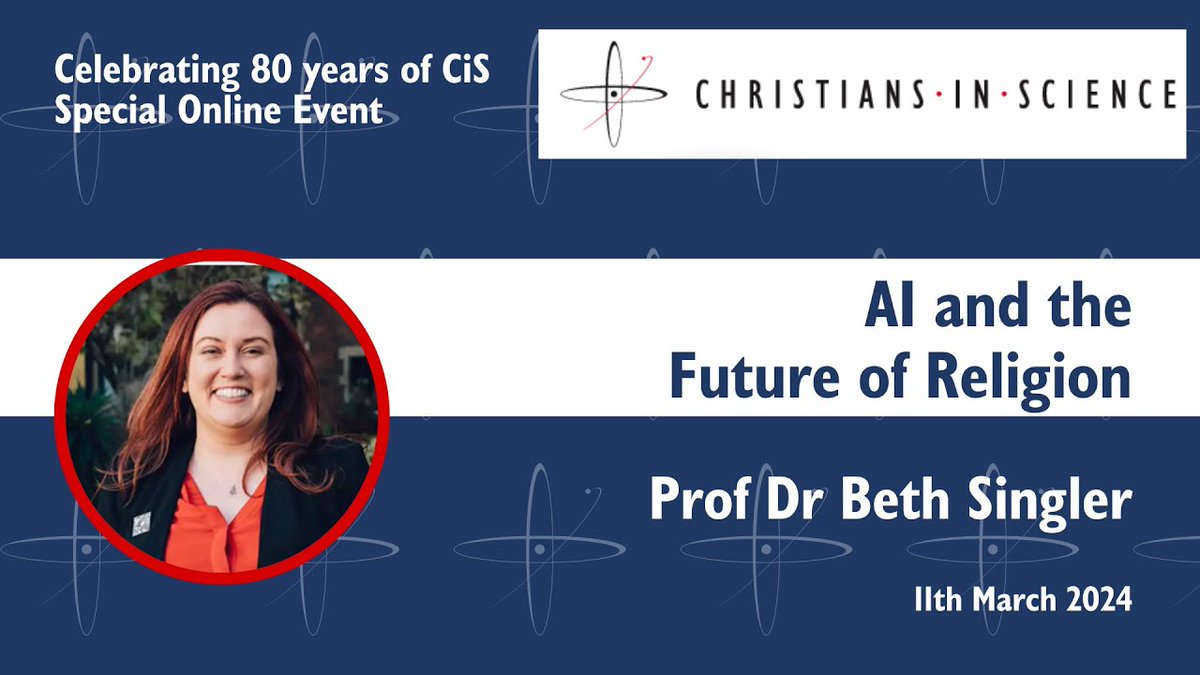 The recording from our event 'AI and the Future of Religion' with Prof. Beth Singler earlier this week is now available at youtu.be/WUJjbRV2z2k Covering everything from deep fakes to AI religion to why some strive for a digital heaven it is well worth a view!