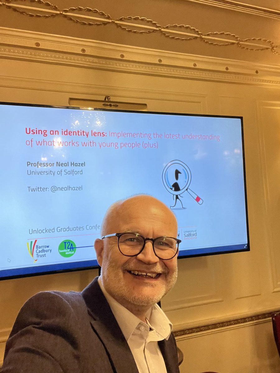 NealHazel's tweet photo. Pleased to be presenting on #ConstructiveResettlement at the @unlockedgrads conference in London. Lots of sharp custody staff looking to make a difference.
& great to see Sonia B back promoting positive staff culture @YCSDDOperations
#5Cs
#IdentityLens
@SalfordUniNews https://t.co/nFLjQkWnp9