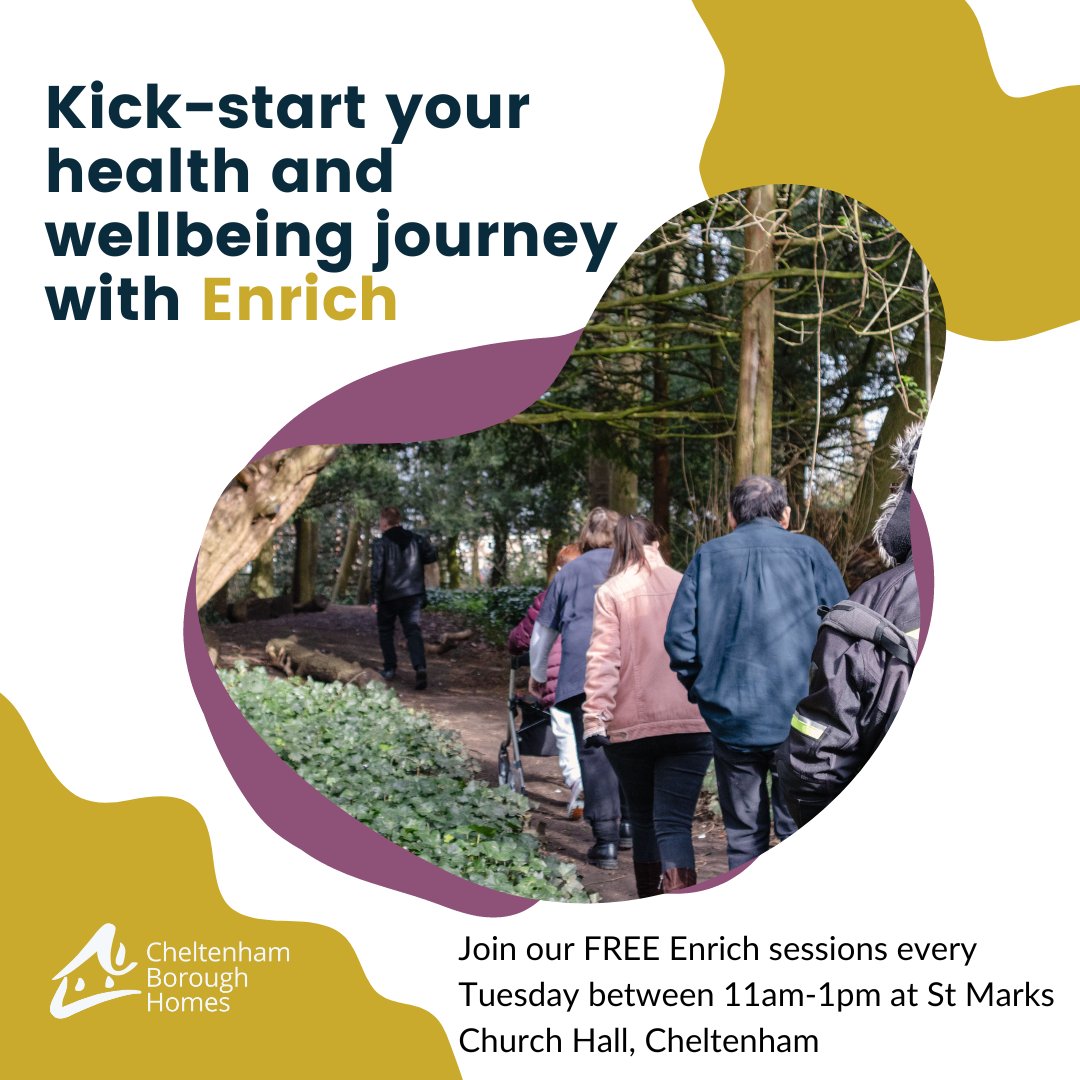 Are you looking to kick-start your health and wellbeing journey? Join us at our FREE Enrich sessions. They take place every Tuesday between 11am-1pm. Find out more ⬇️