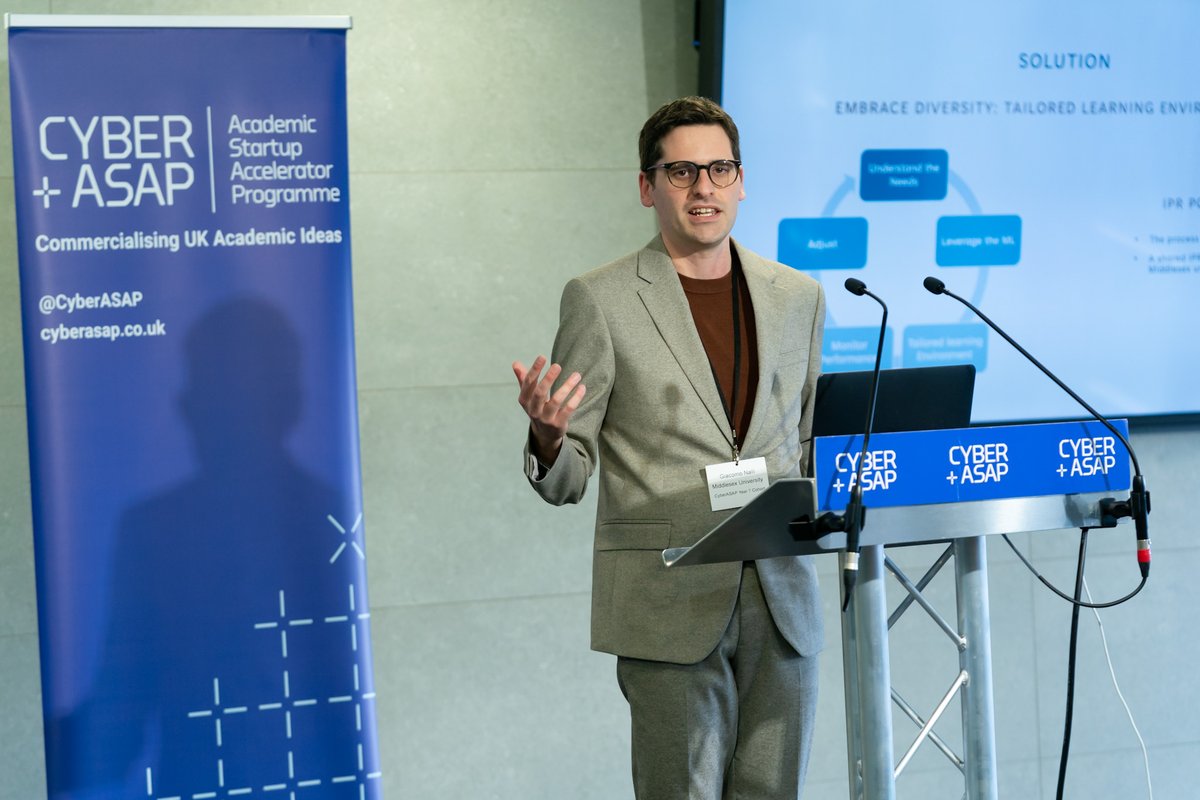 CyberASAP (@cyberasap) on Twitter photo CyberASAP <a href="/MiddlesexUni/">Middlesex University</a> Team presenting AI-bility 4ds: AI Tool Empowering Cyber Security Training for Neurodiverse People #cybersecurity #AI #innovation #emergingtech #CyberASAPY7 Funded by <a href="/scitechgovuk/">Department for Science, Innovation and Technology</a>, delivered by <a href="/innovateuk/">Innovate UK</a> tinyurl.com/3924xdhr CyberASAP <a href="/MiddlesexUni/">Middlesex University</a> Team presenting AI-bility 4ds: AI Tool Empowering Cyber Security Training for Neurodiverse People #cybersecurity #AI #innovation #emergingtech #CyberASAPY7 Funded by <a href="/scitechgovuk/">Department for Science, Innovation and Technology</a>, delivered by <a href="/innovateuk/">Innovate UK</a> tinyurl.com/3924xdhr