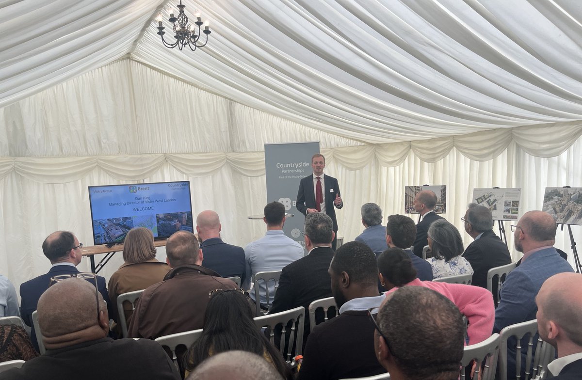 R_Broome's tweet photo. Very privileged to represent ⁦@Outerspace_UK⁩ at the NWCC groundbreaking event as the final phase of this regeneration scheme gets underway. Great to see our client Countryside, Vistry and ⁦@Brent_Council⁩ together with members of local stakeholders! https://t.co/Rk5m6dE8BR