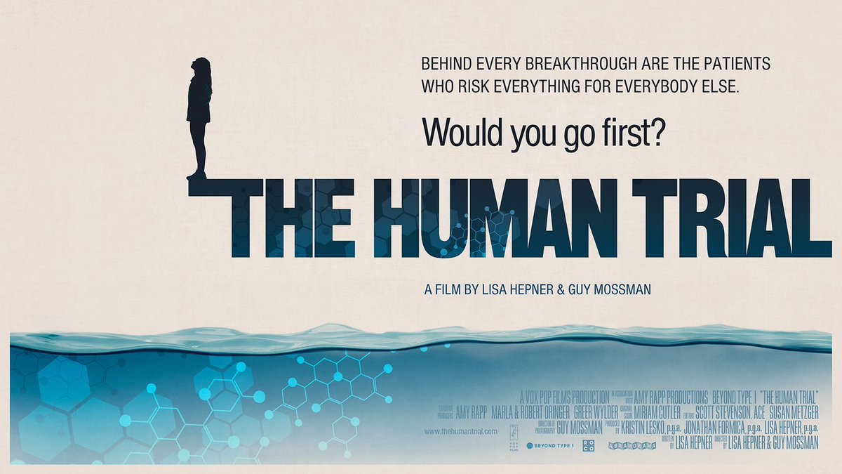 Mis de vertoning van 'The Human Trial' op 26 maart om 20.00 uur tijdens Docville in Leuven niet! Een boeiende documentaire over type 1 diabetes, gevolgd door een gesprek met Prof. Gillard en mezelf over innovatieve behandelingen. Info en tickets: docville.be/nl/film/the-hu… #Docville