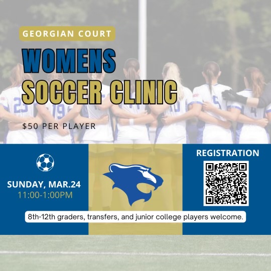 Are you ready to take your game to the next level? Join us for an exciting Women's Soccer Clinic at Georgian Court University! 📷
Don't miss out on this fantastic opportunity to elevate your game and learn from the best! Limited spots available, so register now!
 #GCUWomenSoccer