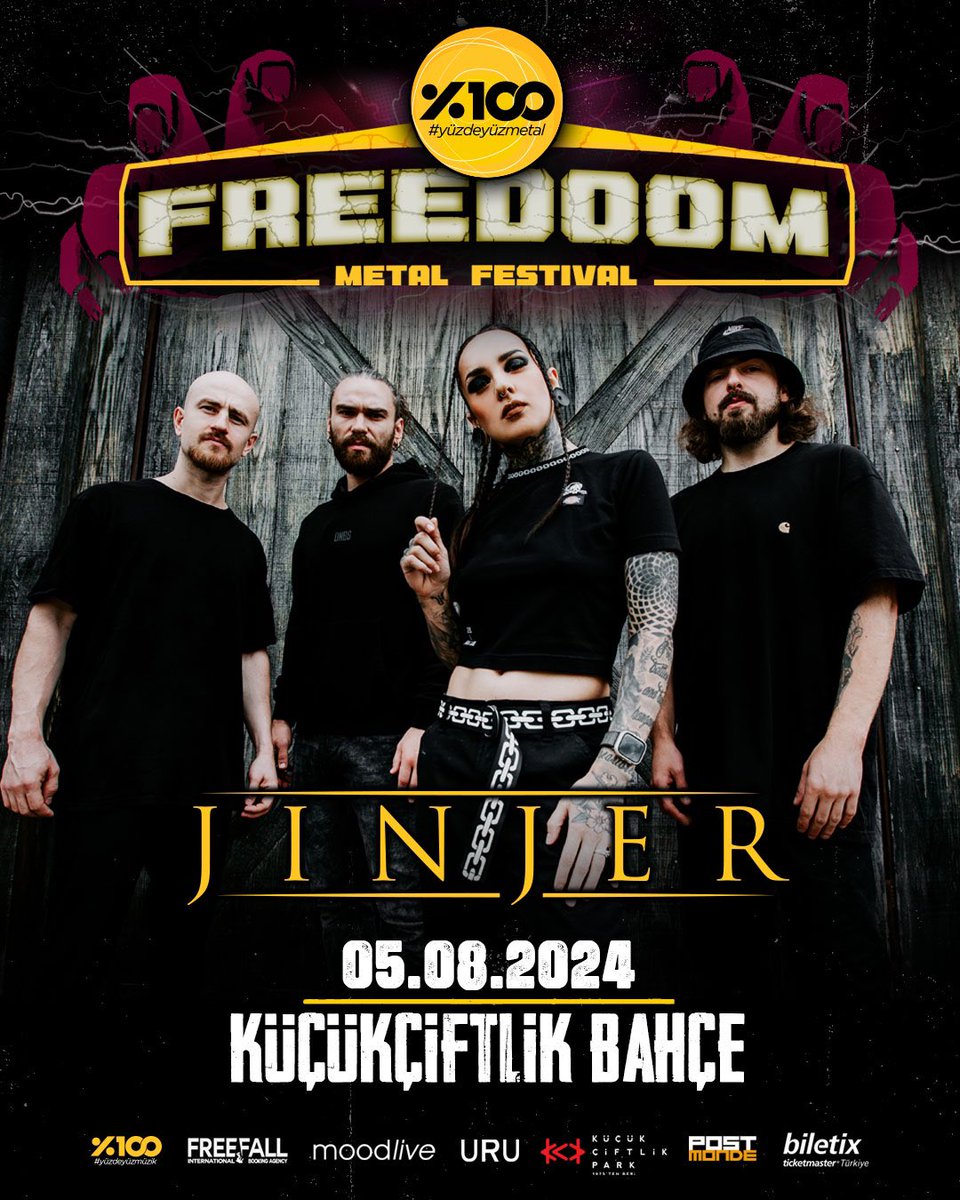 Türkiye! After 5 years JINJER are finally coming back!! Pre-sales start on March 18th: biletix.com #jinjer #freedoomfest #turkey #tour