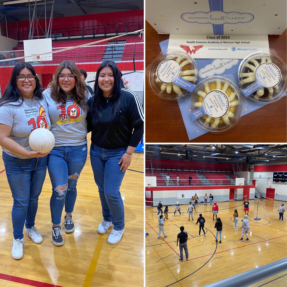 We love celebrating our 1st official grad class at Health Sciences Academy <a href="/MonroeHSNC/">Monroe High School (NC)</a> Thank you <a href="/JosetteGoings/">Josette Goings</a> for planning the VB game and Nothing Bundt Cakes in Monroe for the senior treats! <a href="/MomPrincipal/">SBatchelor</a> <a href="/AGHoulihan/">Andrew G. Houlihan</a> <a href="/RimmerEdTech/">Casey Rimmer</a> <a href="/AtriumHealth/">Atrium Health</a>