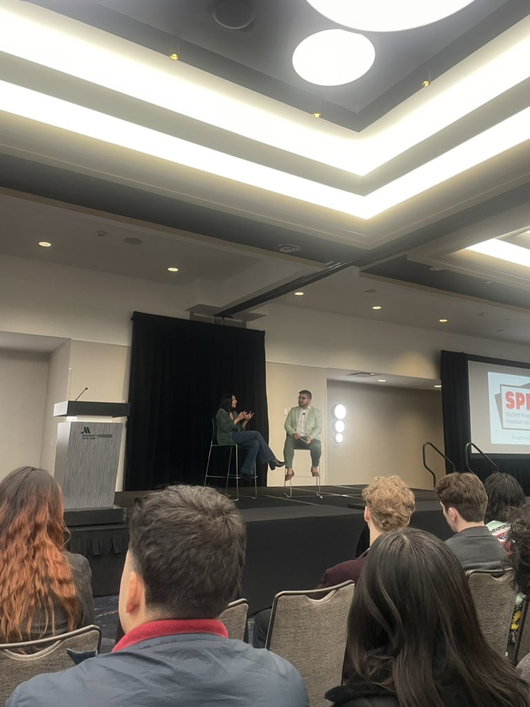 eccunionEmily's tweet photo. The keynote speaker for today at #cmanyc24 is Priya Krishna who shares with Joseph Hernandez her experience covering food journalism. #eccunion https://t.co/Ypn5xqi04i