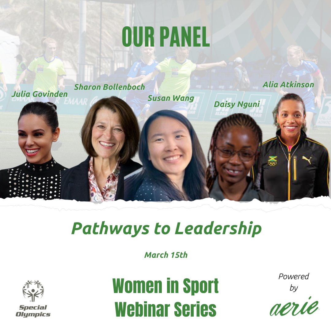Join us tomorrow as we continue the celebrations of International Women's Day with our 2nd, @Aerie powered, #WomenInSport webinars! Susan Wang & Sharon Bollanbach will lead our panel of female leaders as they discuss Pathways to Leadership! Registration: brnw.ch/21wHSla