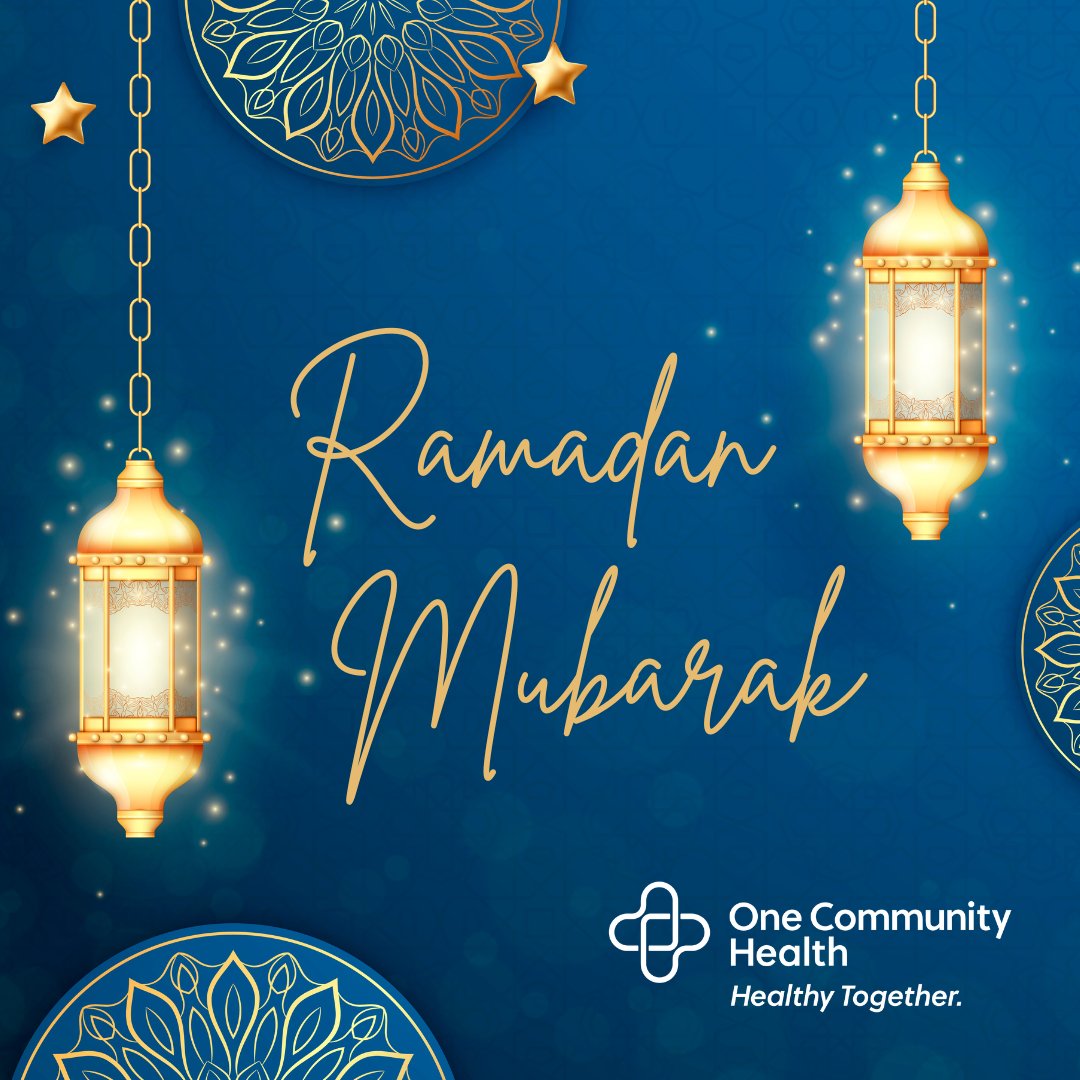 OneCommHealth's tweet photo. Ramadan Mubarak! May this month bring you peace, joy, and spiritual growth. 🌙✨

#OneCommunityHealth #healthytogether #OCHsac #fqhc #valueCHCs #sacramento #healthcenter #healthcare #community #sacramentoclinic #ramadanmubarak #ramadan https://t.co/uTfMOliFvq